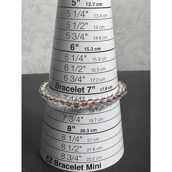 Clear Beaded Bracelet With Adjustable Knot - Picture 2 of 3